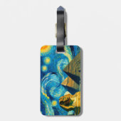 Sterrennacht Piramides Sfinx Egypt Bagagelabel (Achterkant verticaal)