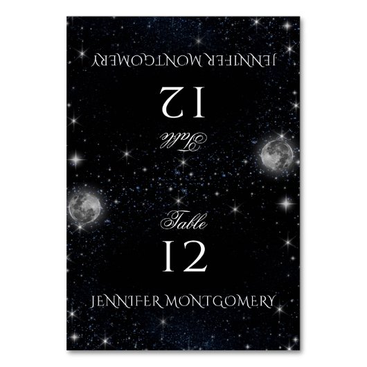 Sterrennacht Place Card Kaart (Voorkant)