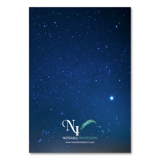 Sterrennacht Place Card Kaart (Achterkant)