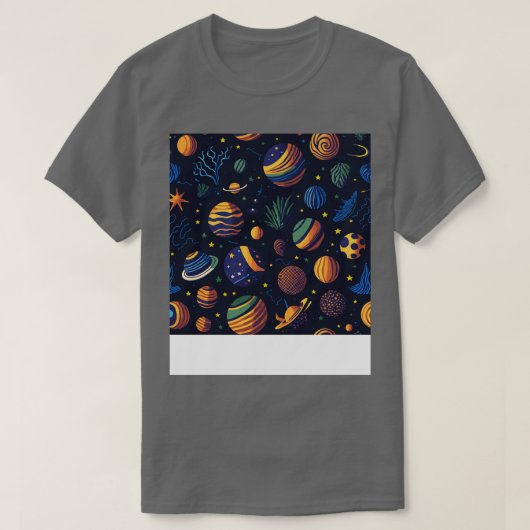 Sterrennacht Planet Pattern Design voor Space Love T-shirt (Design voorkant)
