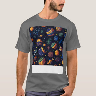 Sterrennacht Planet Pattern Design voor Space Love T-shirt