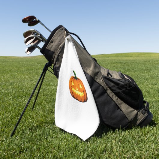 Sterrennacht Pompoen Halloween Van Gogh Thanksgivi Golfhanddoek (Groen)