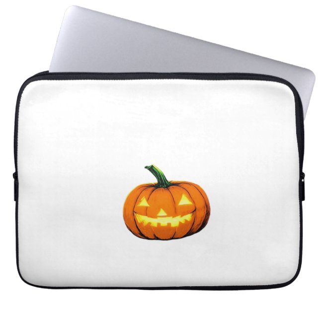 Sterrennacht Pompoen Halloween Van Gogh Thanksgivi Laptop Sleeve (Voorkant)