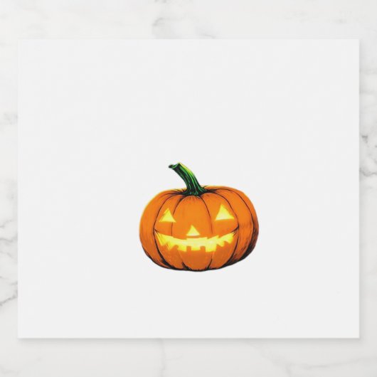 Sterrennacht Pompoen Halloween Van Gogh Thanksgivi Sparkling Wijnetiket (Enkel label)