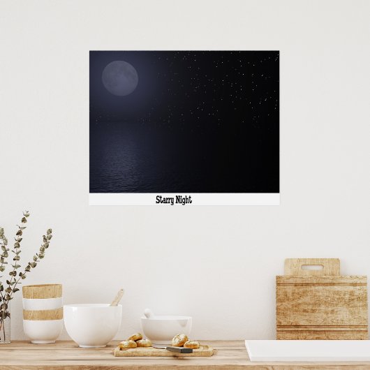 Sterrennacht Poster (Keuken)