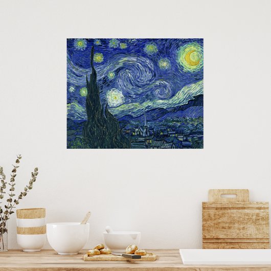 Sterrennacht Poster (Keuken)