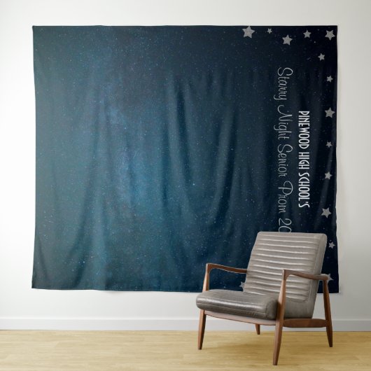 Sterrennacht Prom-feest Achtergrond  Wandkleed (In Situ (horizontaal))