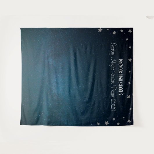 Sterrennacht Prom-feest Achtergrond  Wandkleed (Voorkant (horizontaal))