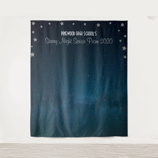 Sterrennacht Prom-feest Achtergrond  Wandkleed (Voorkant)