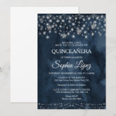 Sterrennacht Quinceanera Blauw onder de sterren Kaart (Voorkant / Achterkant)