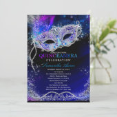 Sterrennacht Quinceanera Thema Uitnodigingen (Staand voorkant)