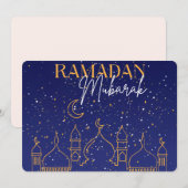 Sterrennacht Ramadan Mubarak Wenskaart Ramadan Kaart (Voorkant / Achterkant)