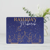 Sterrennacht Ramadan Mubarak Wenskaart Ramadan Kaart (Staand voorkant)