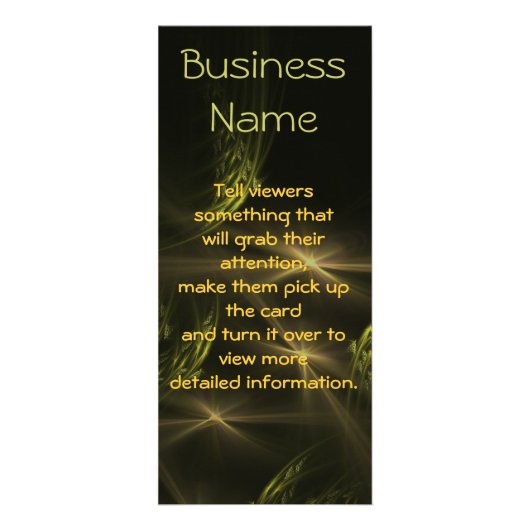 Sterrennacht Reclamekaart (Voorkant)