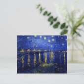 Sterrennacht Rhone Van Gogh Fine Art Briefkaart (Staand voorkant)