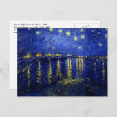 Sterrennacht Rhone Van Gogh Fine Art Briefkaart (Voorkant / Achterkant)