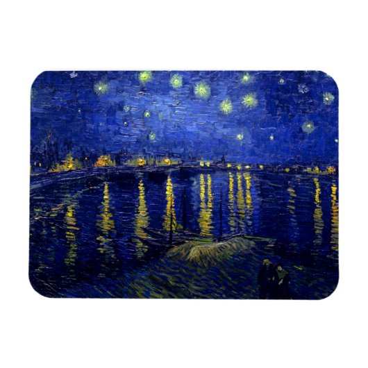 Sterrennacht Rhone van Van Gogh Magneet (Horizontaal)