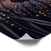 Sterrennacht River in pointillistische stijl Poster (Hoek)