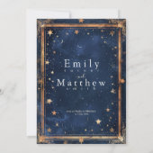 Sterrennacht Romance bruiloft Kaart (Achterkant)