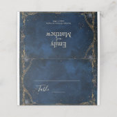 Sterrennacht Romance bruiloft Plaatskaartje (Buitenkant ongevouwen)