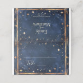 Sterrennacht Romance bruiloft Plaatskaartje (Buitenkant ongevouwen)