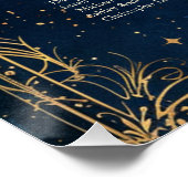 Sterrennacht Romance bruiloft zitgrafiek Perfect Poster (Hoek)