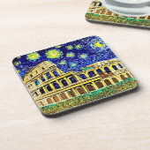 Sterrennacht Rome Italië Bier Onderzetter (Linkerzijde)