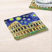 Sterrennacht Rome Italië Kartonnen Onderzetters (Schuin)