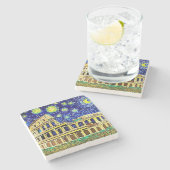 Sterrennacht Rome Italië Stenen Onderzetter (Zijkant)