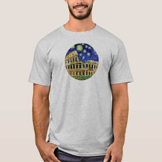 Sterrennacht Rome Italië T-shirt (Voorkant)