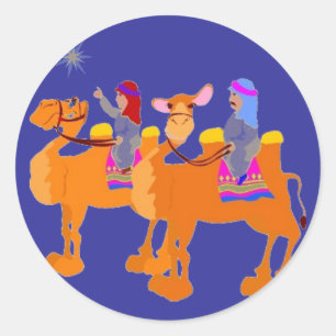 sterrennacht ronde sticker