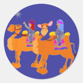 sterrennacht ronde sticker