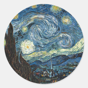 Sterrennacht Ronde Sticker