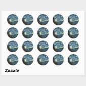 Sterrennacht Ronde Sticker (Vel)