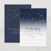 Sterrennacht RSVP-kaart RSVP Kaartje (Voorkant / Achterkant)