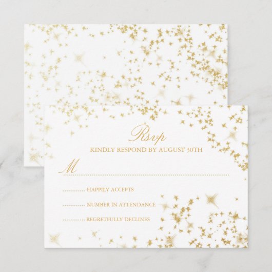 Sterrennacht RSVP-kaart RSVP Kaartje (Voorkant / Achterkant)