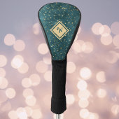 Sterrennacht Ruimteontwerp met Gouden Monogram Golfheadcover
