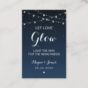 Sterrennacht Rustic Wedding Glow Stick Label
