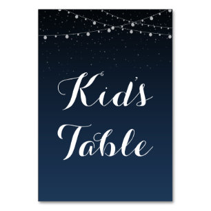 Sterrennacht Rustic Wedding Kinderen' Tafel Kaart