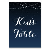 Sterrennacht Rustic Wedding Kinderen' Tafel Kaart (Voorkant)