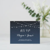 Sterrennacht Rustic Wedding RSVP Briefkaart (Staand voorkant)