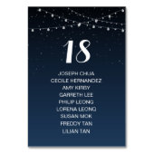 Sterrennacht Rustic Wedding Seating Chart Kaart (Voorkant)
