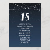 Sterrennacht Rustic Wedding Seating Chart Programmakaart (Achterkant)