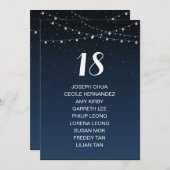 Sterrennacht Rustic Wedding Seating Chart Programmakaart (Voorkant / Achterkant)