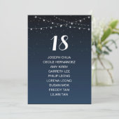 Sterrennacht Rustic Wedding Seating Chart Programmakaart (Staand voorkant)