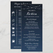 Sterrennacht Rustic Wedding-tijdlijn Kaart (Voorkant / Achterkant)