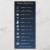 Sterrennacht Rustic Wedding Tijdlijn Programmakaart (Achterkant)