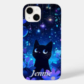 Sterrennacht Schattigee Anime Black Cat Case-Mate iPhone Case (Achterkant)