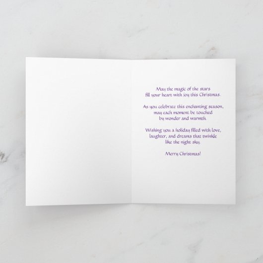 Sterrennacht Schattigee buitenaardse ruimte kerst Kaart (Binnen)