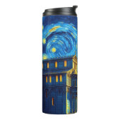 Sterrennacht scheve toren van Pisa Italië Thermosbeker (Gedraaid links)